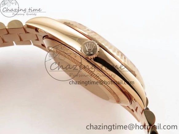 Brown 40 on DayDate Steel Dial Crystal 228235 904L President Bracelet VR3255 ARF 0225